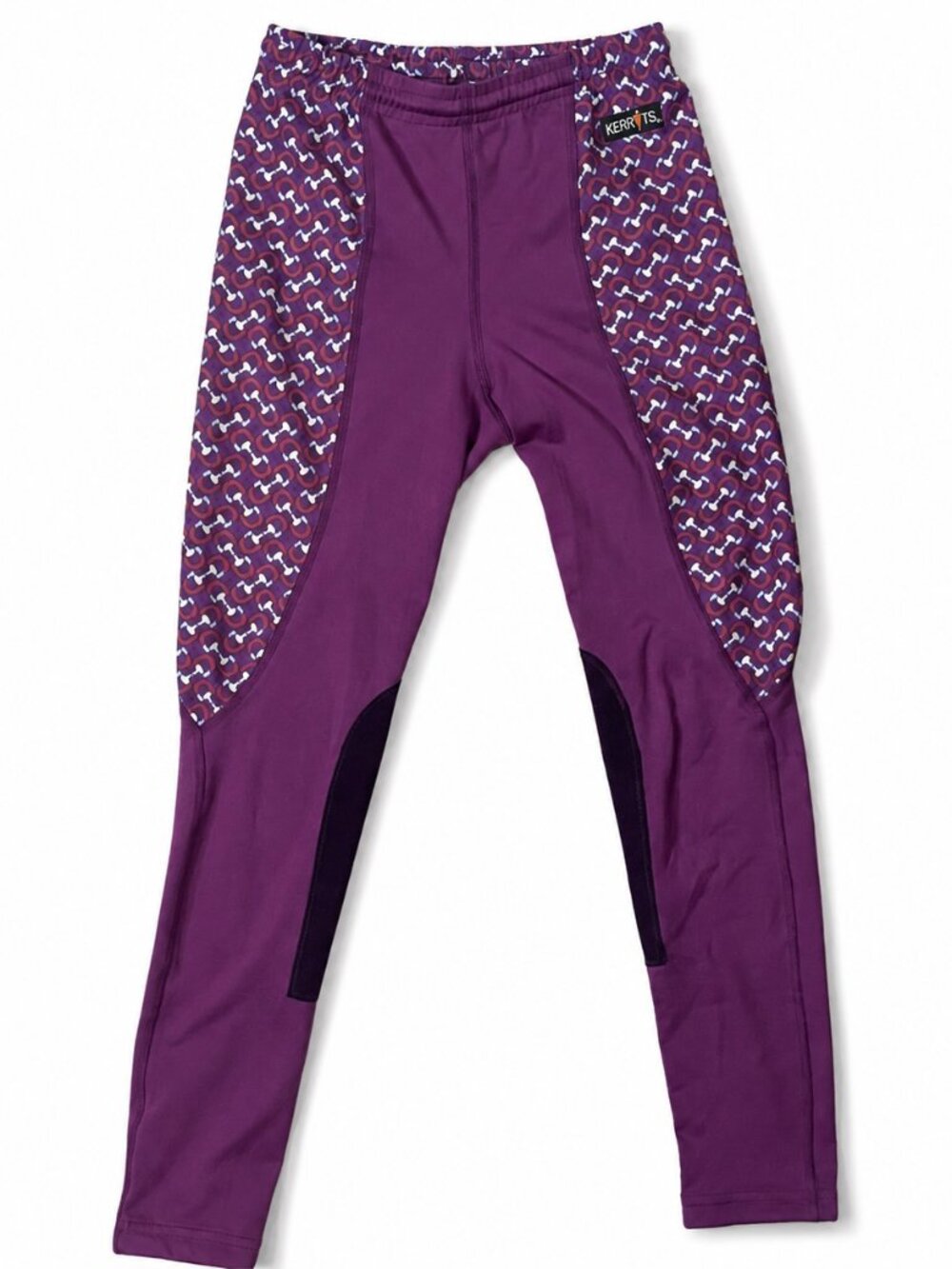 Kerrits Girls Youth L Purple Patterned Riding Tights